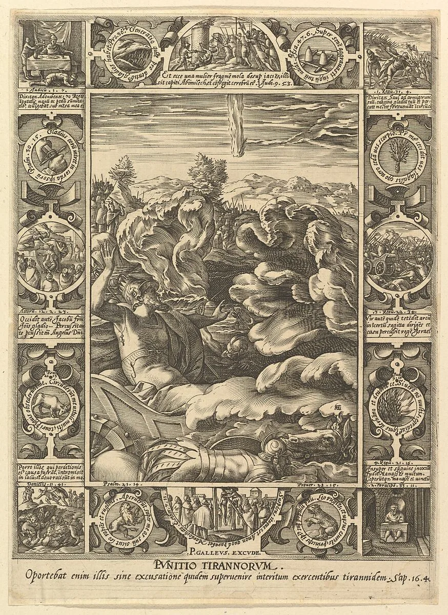 Punitio Tirannorum, from "Allegories of the Christian Faith, from Christian and Profane Allegories" — Hendrick Goltzius