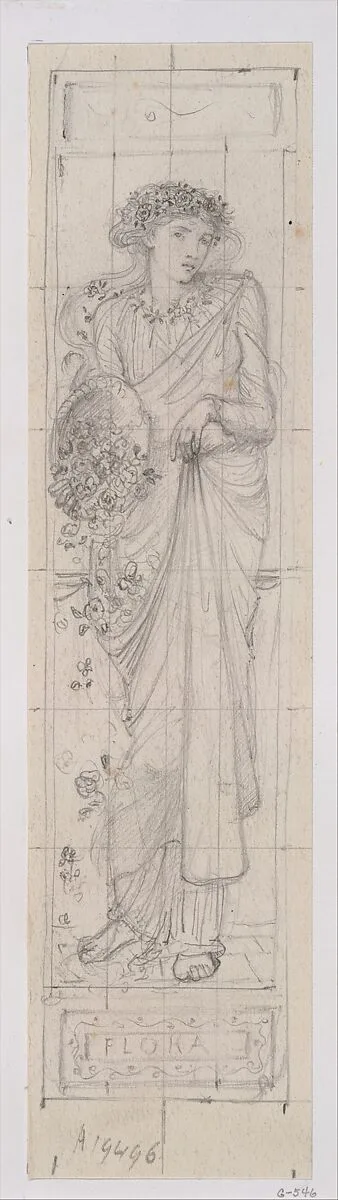 Design for the Figure of "Flora" — Sir Edward Burne-Jones