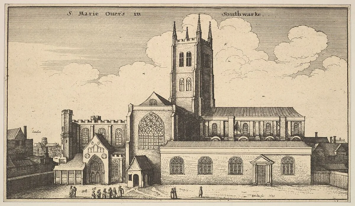 S. Marie Overs in Southwarke (St. Mary Overy, now Southwark Cathedral) — Wenceslaus Hollar