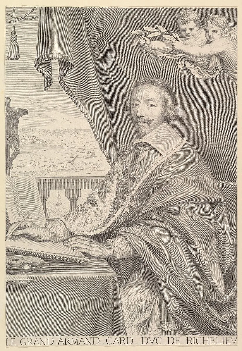 Portrait of Cardinal Richelieu — Claude Mellan|Cardinal Duc de Richelieu|Sebastien Cramoisy|Gabriel Cramoisy