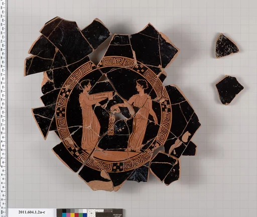 Terracotta fragments of a kylix (drinking cup)