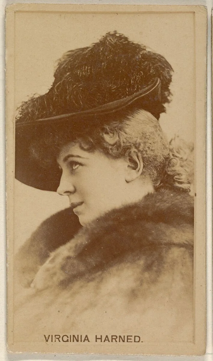 Virginia Harned, from the Actors and Actresses series (N45, Type 8) for Virginia Brights Cigarettes — Allen & Ginter