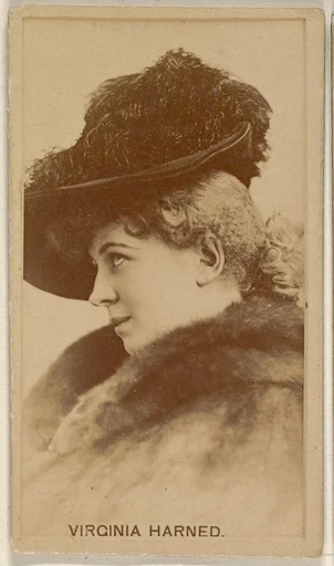 Virginia Harned, from the Actors and Actresses series (N45, Type 8) for Virginia Brights Cigarettes