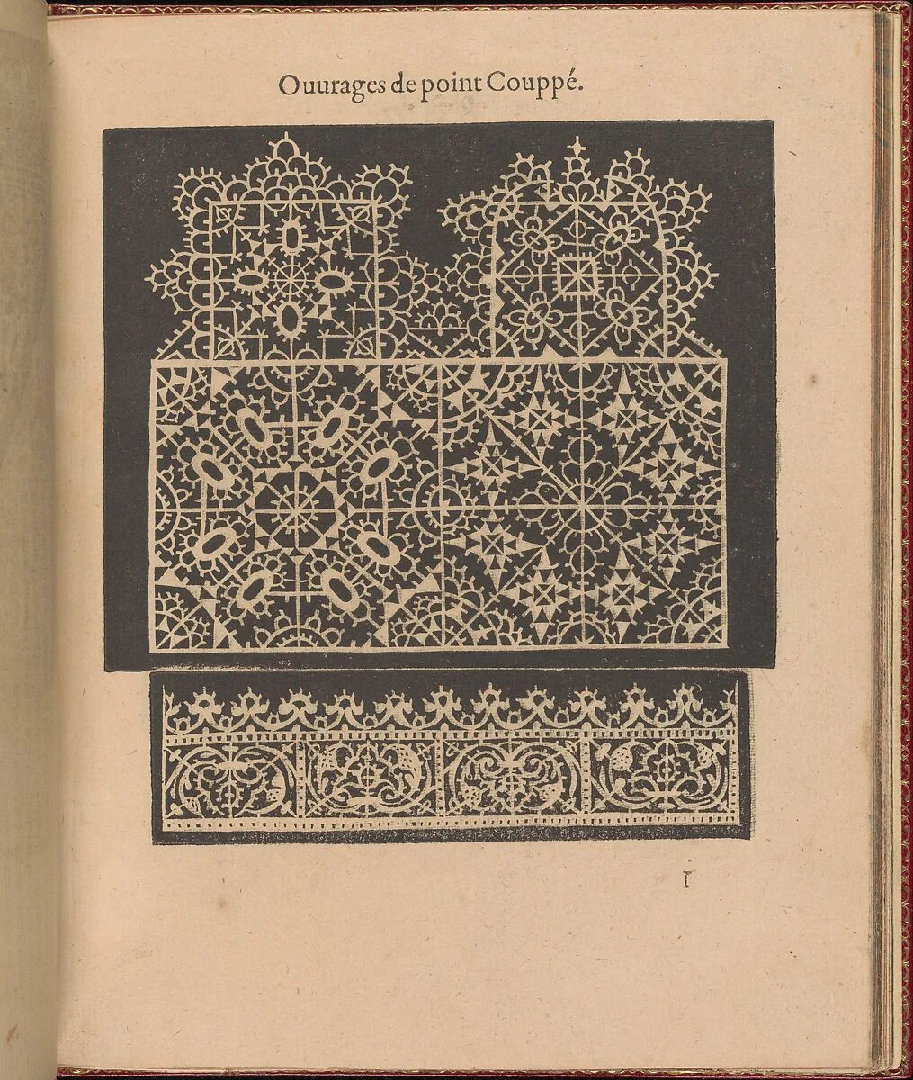 Les Singuliers et Nouveaux Portraicts... page 33 (recto) — Federico de Vinciolo|Jean Le Clerc|Henri III, King of France and Poland|Louise de Lorraine-Vaudemont|Chambolle-Duru