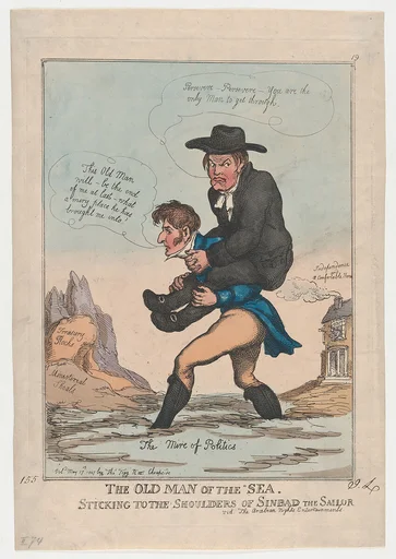 The Old Man of the Sea, Sticking to the Shoulders of Sinbad the Sailor