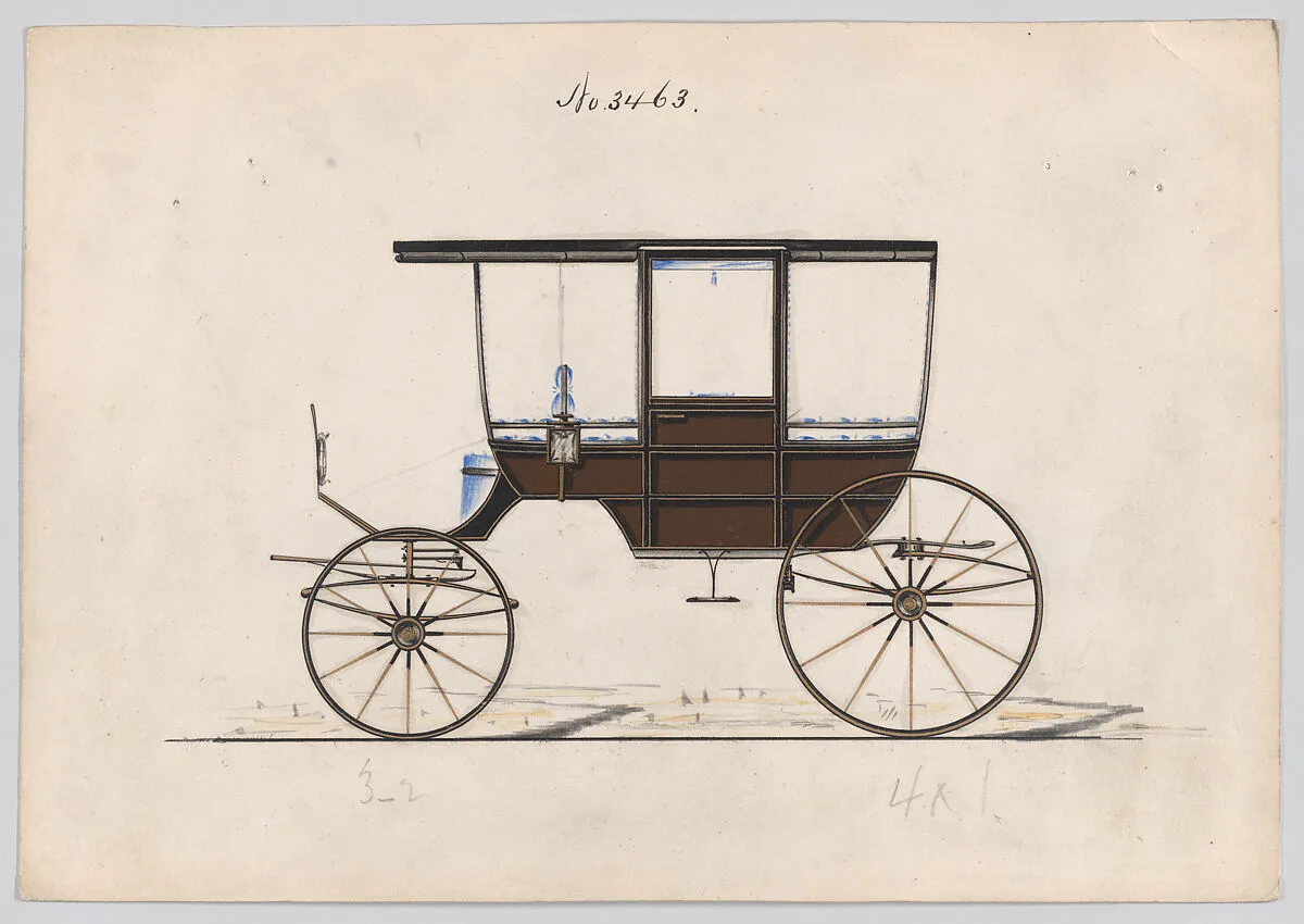 Design for 6 seat Rockaway, no. 3463 — Brewster & Co.