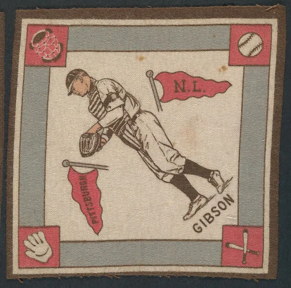 George Gibson, Pittsburgh, National League from Baseball Players Felt Blanket series (B18) — Unknown