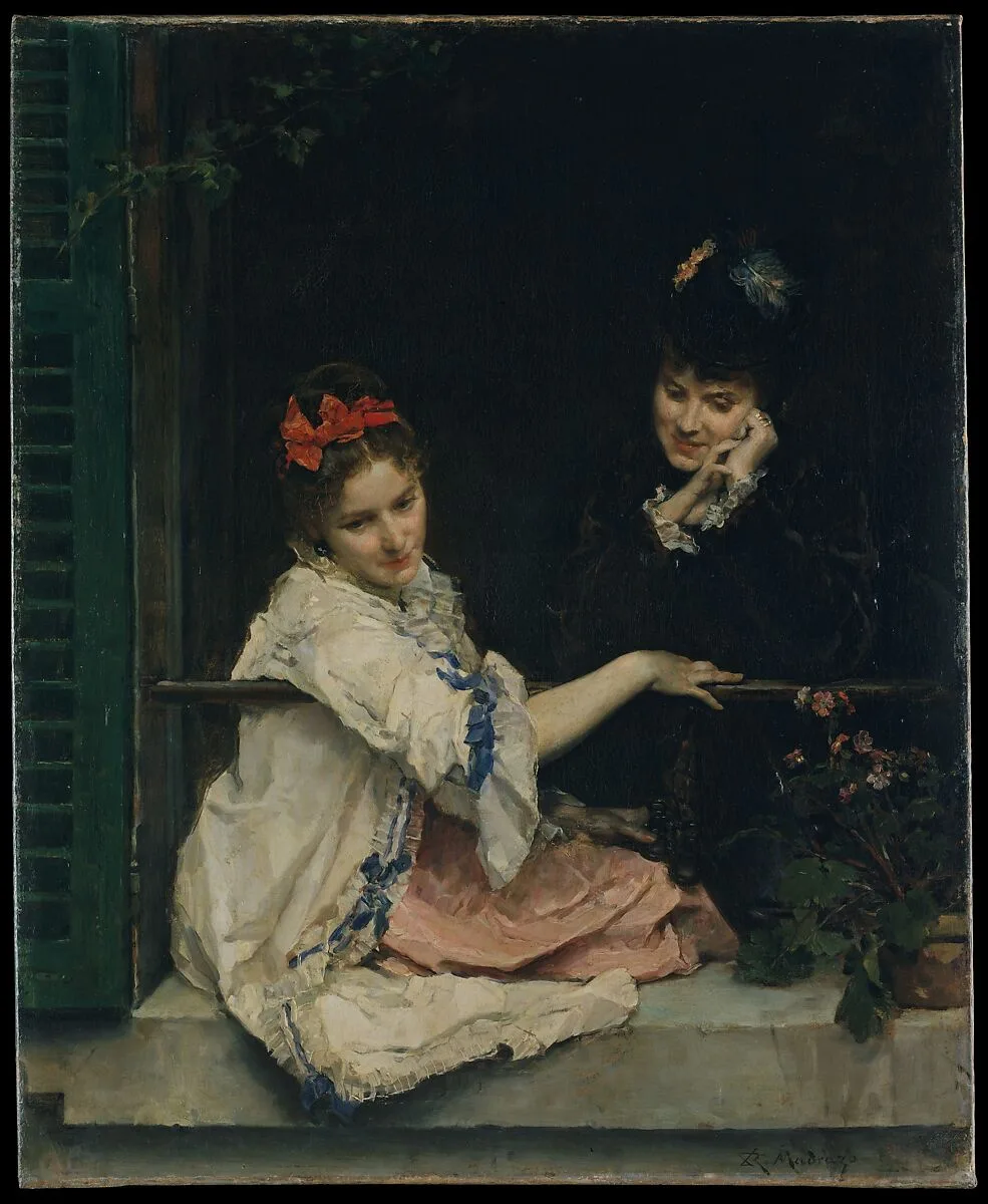 Girls at a Window — Raimundo de Madrazo y Garreta
