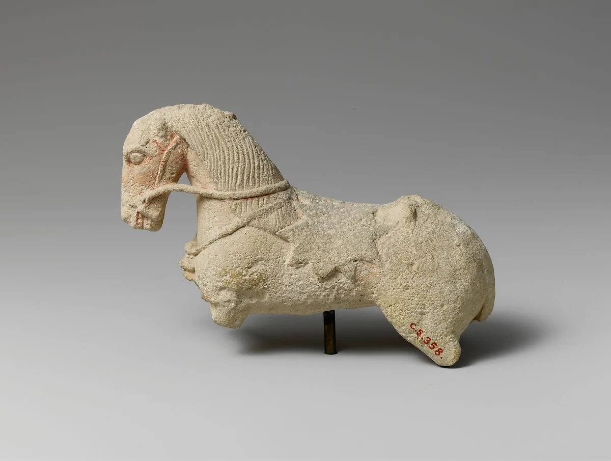 Limestone statuette of a horse — Unknown
