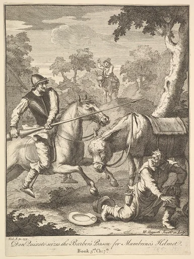 The Adventure of Mambrino's Helmet (Six Illustrations for Don Quixote)