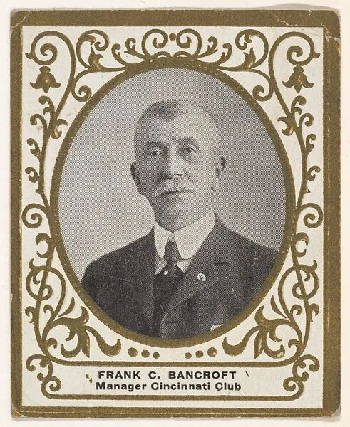 Frank C. Bancroft, Manager, Cincinnati Club, from the Baseball Players (Ramlys) series (T204) issued by the Mentor Company to promote Ramly and T.T.T. Turkish Cigarettes — Carl Homer Studios, Boston|Mentor Company, Boston
