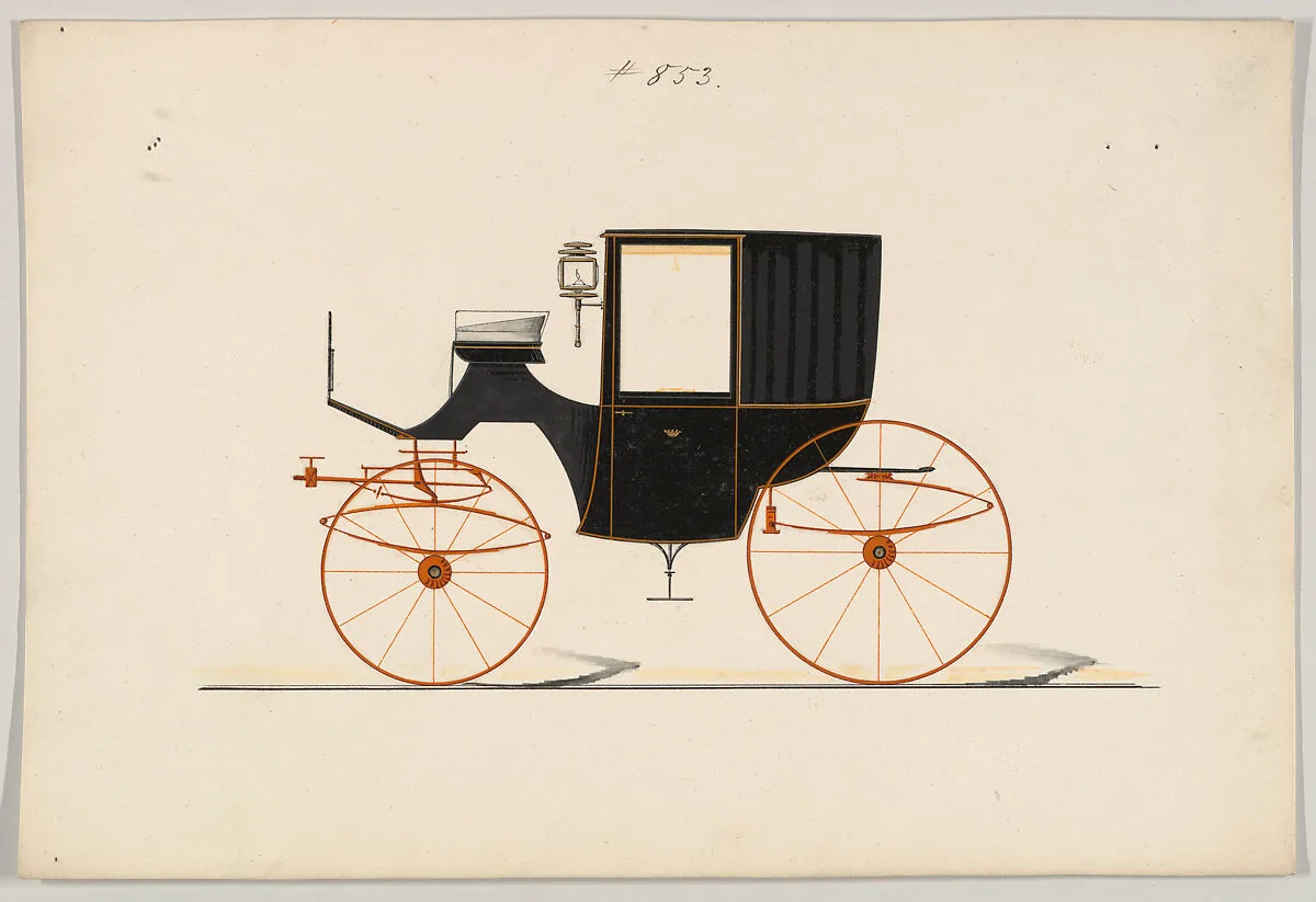 Design for Brougham, no. 853 — Brewster & Co.