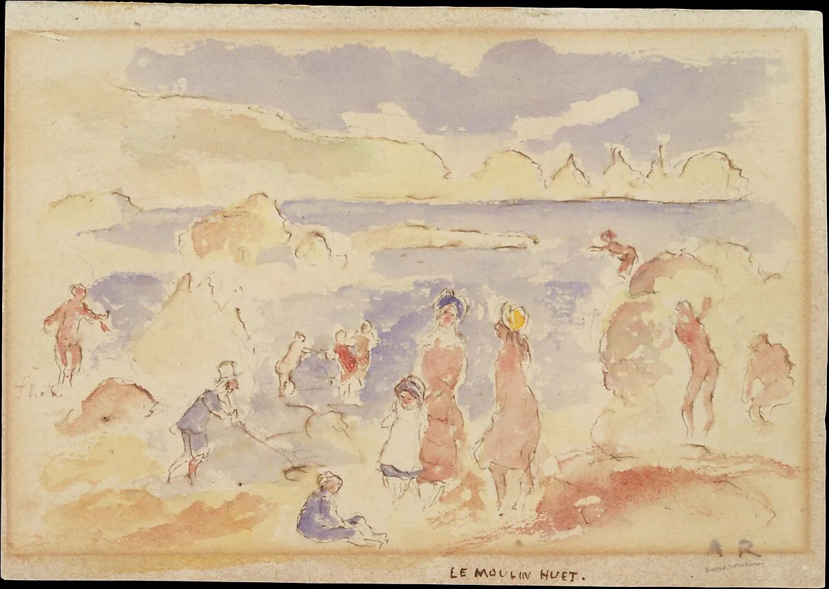 Beach Scene — Auguste Renoir