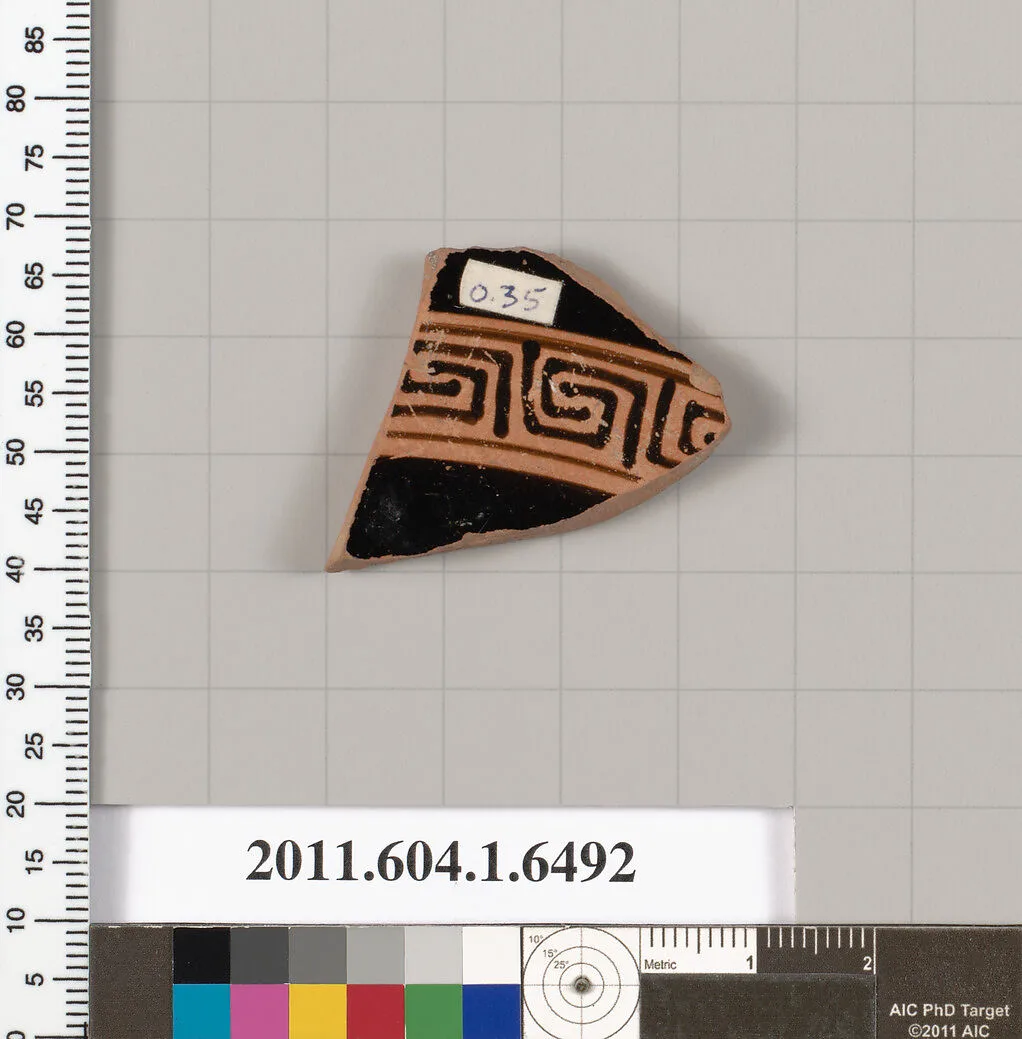 Terracotta fragment of a kylix (drinking cup) — Unknown