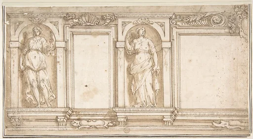 Design for Wall Decoration with Two Female Figures