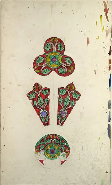 Design for a rose window — Louis C. Tiffany|Tiffany Studios|Tiffany Glass Company|Tiffany Glass and Decorating Company