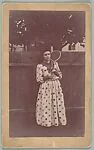 [Jessie Crane Evans Holding Tennis Racket, St. Louis, Missouri]