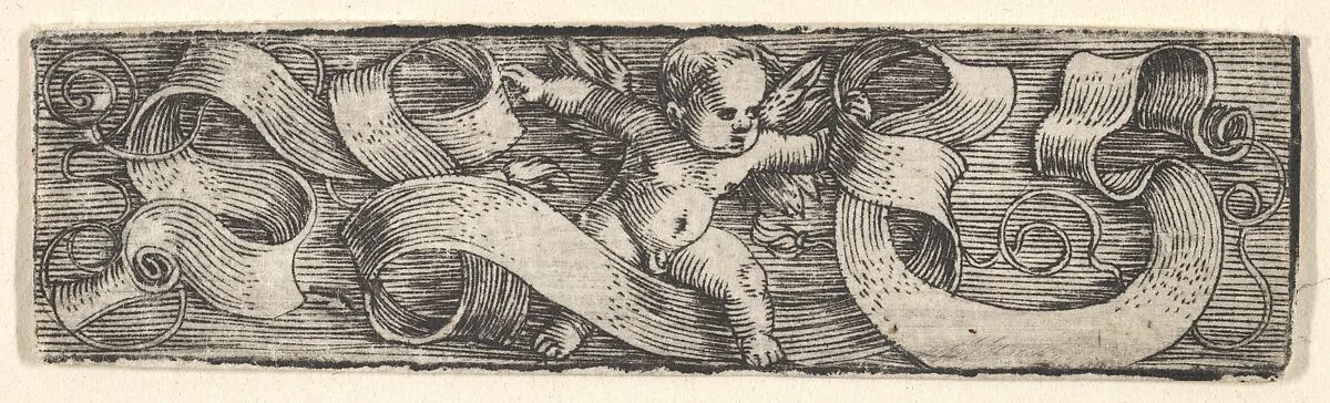 Boy Stepping to the Right over Banderoles — Barthel Beham