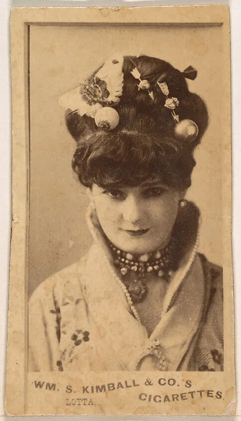 Lotta, from the Actresses series (N203) issued by Wm. S. Kimball & Co. — William S. Kimball & Company