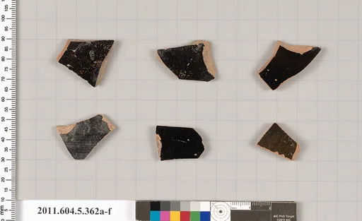 Terracotta fragments of kylikes (drinking cups)