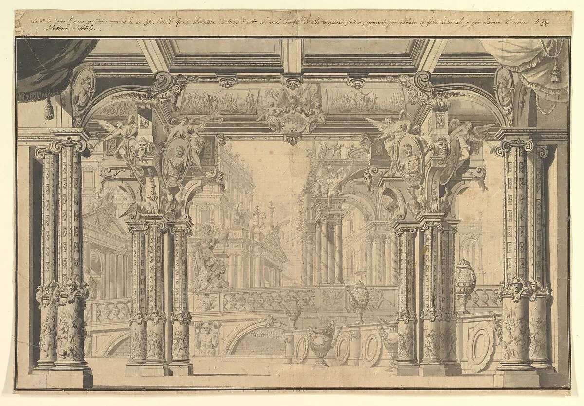 Stage Set Design — Anonymous, Italian, Bolognese 18th century artist