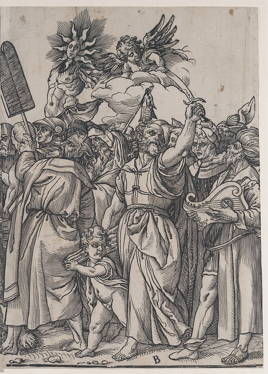 Section B: Isaac, Noah and other figures, from "The Triumph of Christ" — Andrea Andreani|Titian (Tiziano Vecellio)|Callisto Ferranti