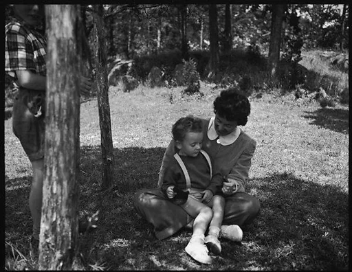 [Emily Workum and Her Children on Lawn, Bedford Village, New York]