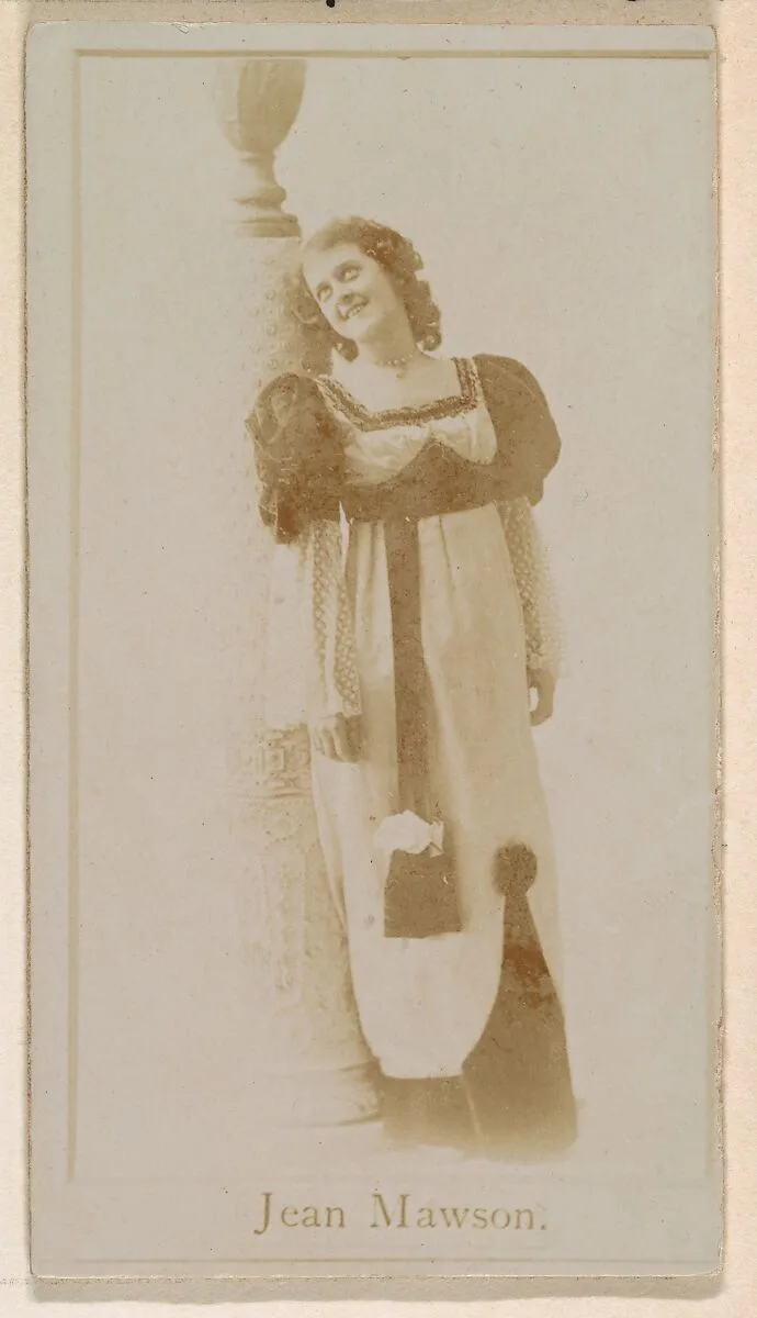 Jean Mawson, from the Actresses series (N245) issued by Kinney Brothers to promote Sweet Caporal Cigarettes — Kinney Brothers Tobacco Company