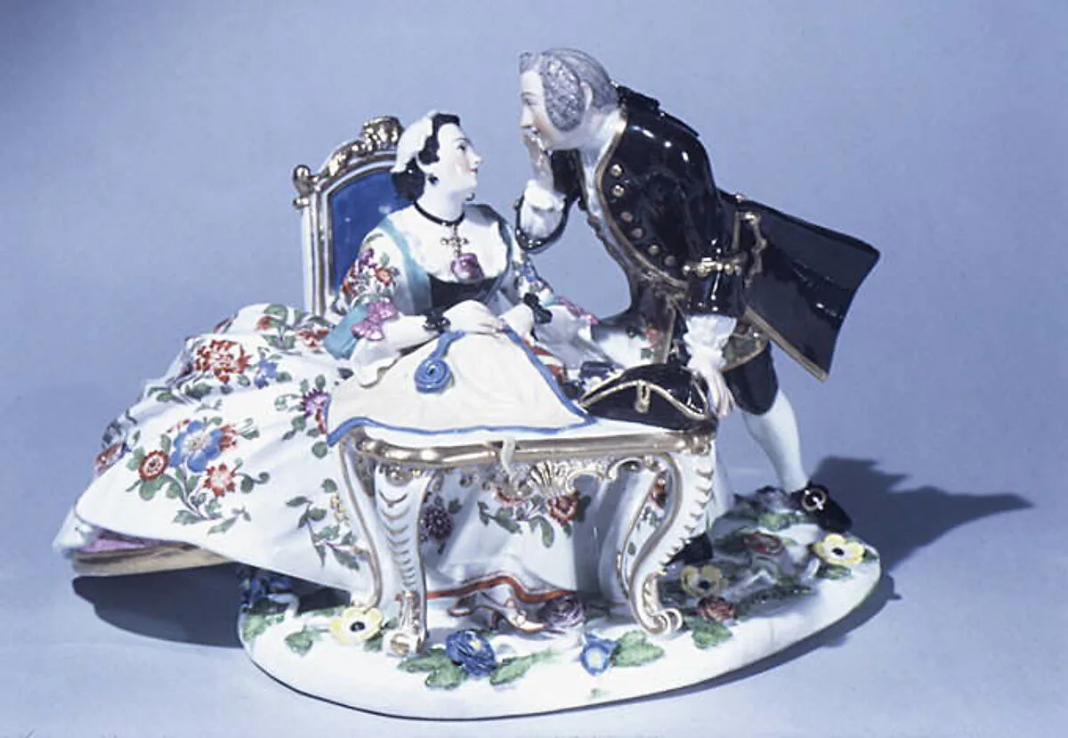Lovers at a sewing table — Johann Joachim Kändler|Meissen Manufactory