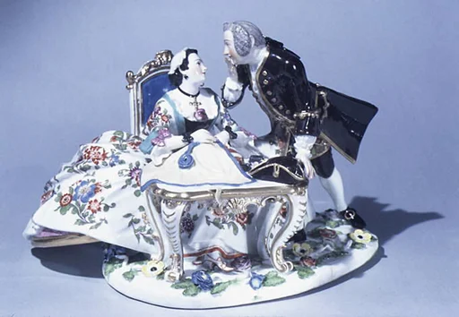 Lovers at a sewing table