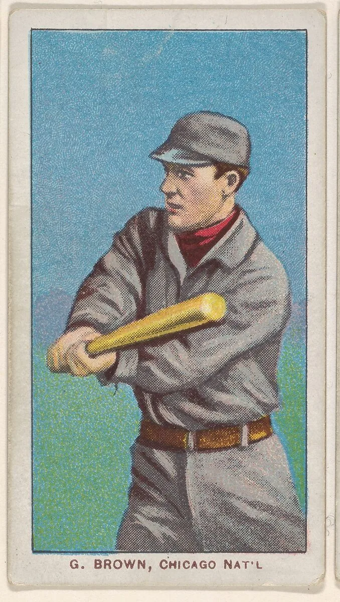 G. Brown, Chicago, National League, from the White Border series (T206) for the American Tobacco Company — American Tobacco Company