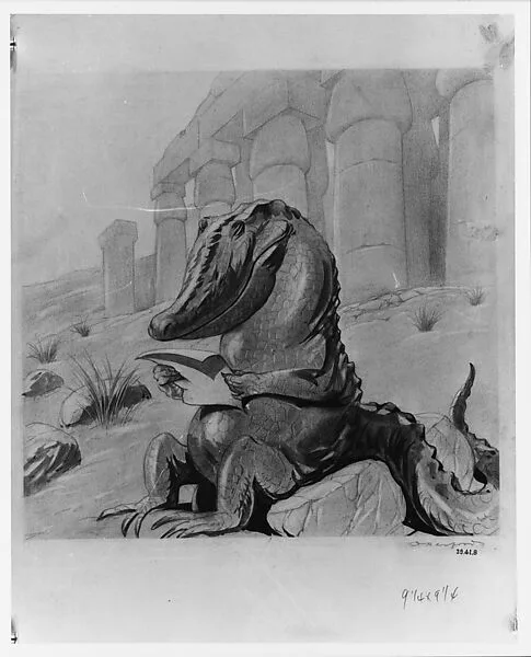 Crocodile Reading — Oliver Herford