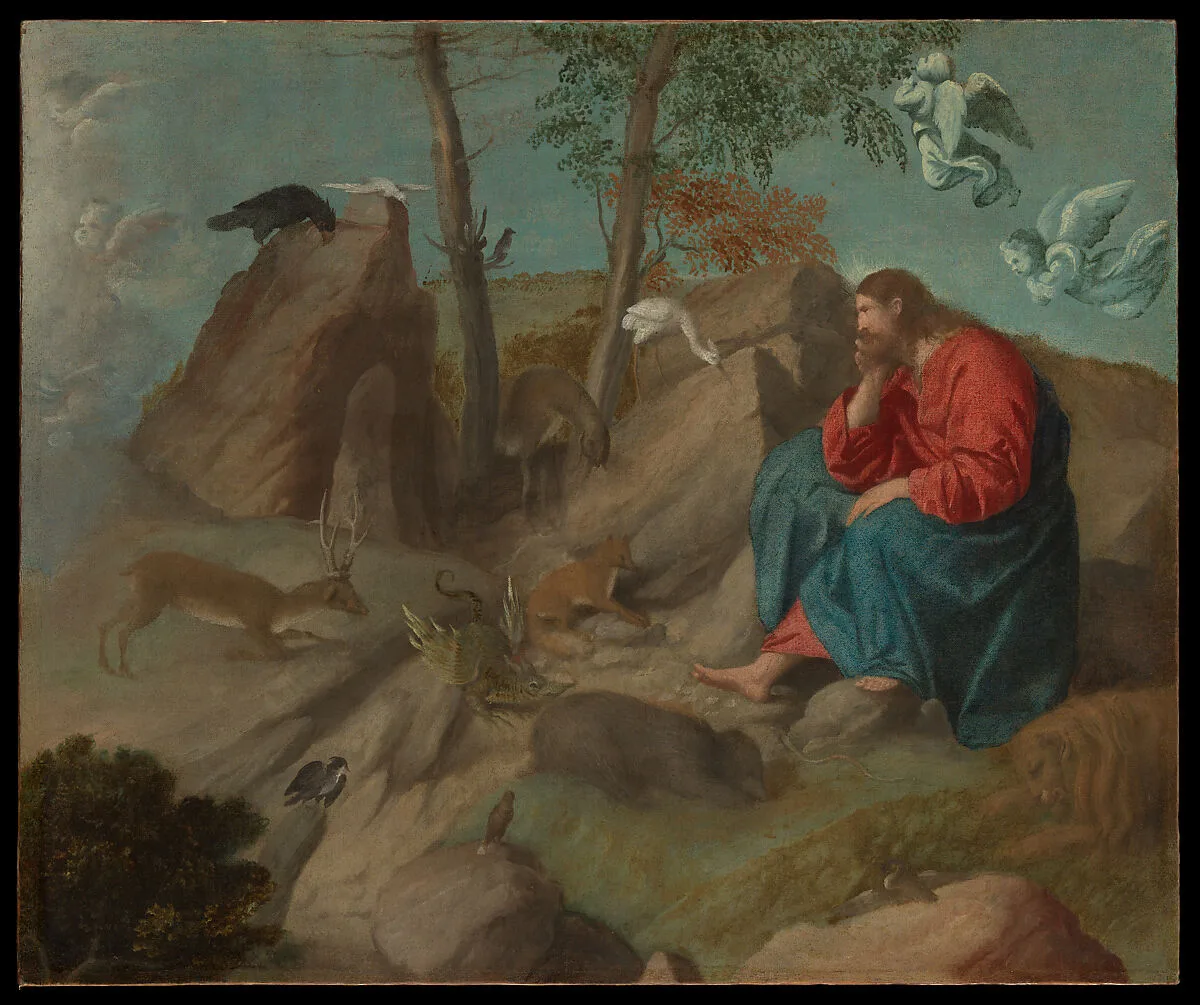 Christ in the Wilderness — Moretto da Brescia (Alessandro Bonvicino)