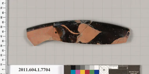 Terracotta fragment of a kylix (drinking cup)