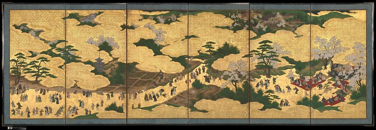 狩野派 東山遊楽図屏風|Amusements at Higashiyama in Kyoto — Kano School