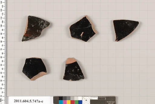 Terracotta fragments of kylikes (drinking cups)