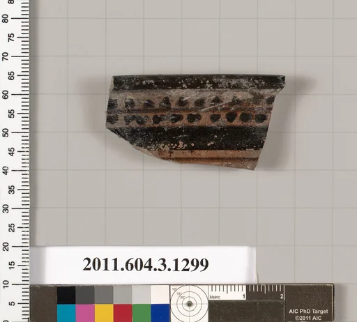 Terracotta rim fragment of a skyphos (deep drinking cup)