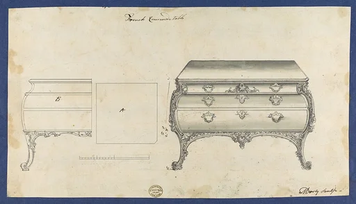 French Commode Table, from Chippendale Drawings, Vol. II