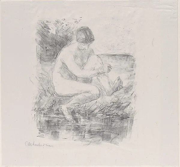 Bather (Badende), from 9 Lithographs — Bruno Cassirer|Max Liebermann