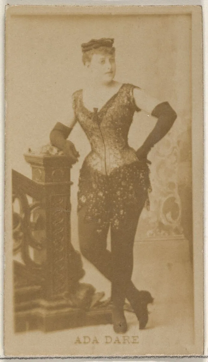 Ada Dare, from the Actors and Actresses series (N45, Type 8) for Virginia Brights Cigarettes — Allen & Ginter