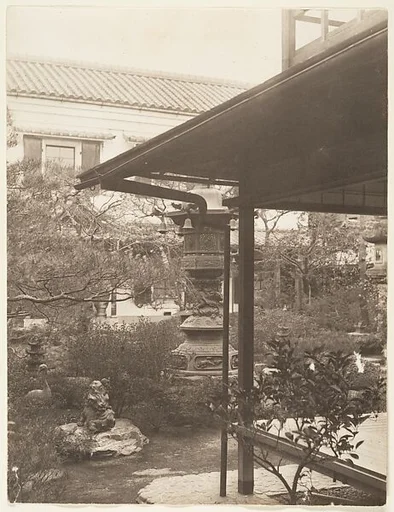 [Garden Scene, Corners of Building]
