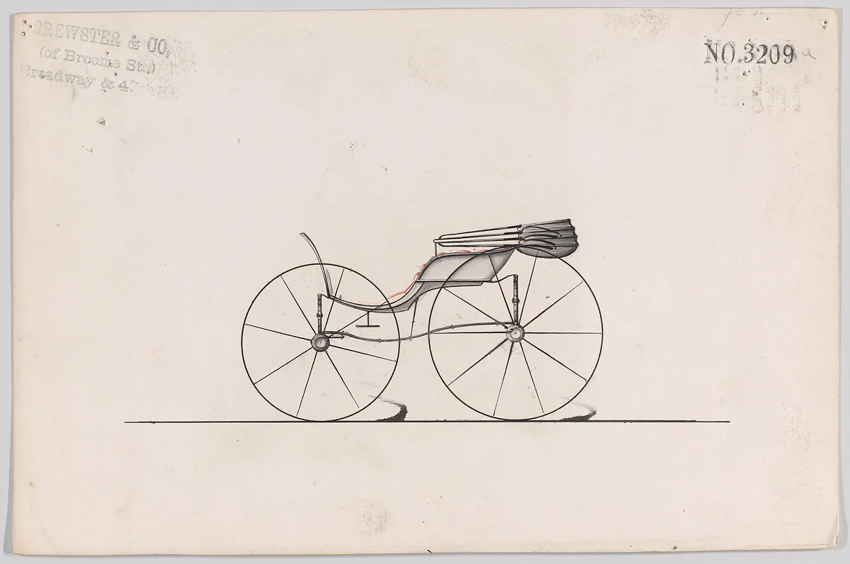 Design for Pony Phaeton, no. 3209a — Brewster & Co.