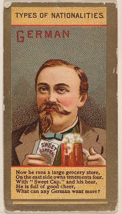 German, from Types of Nationalities (N240) issued by Kinney Bros. — Kinney Brothers Tobacco Company