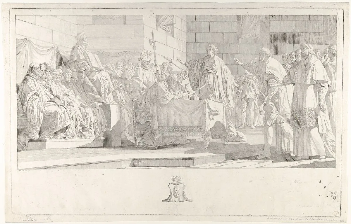 Oath of the Nobles before the Chambre des Comptes — Etienne Pierre Adrien Gois