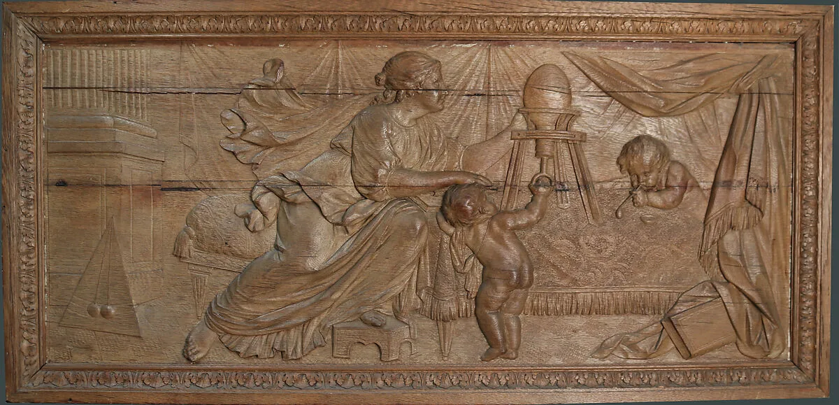 Overdoor panel with allegory of Science (one of a pair) — Unknown