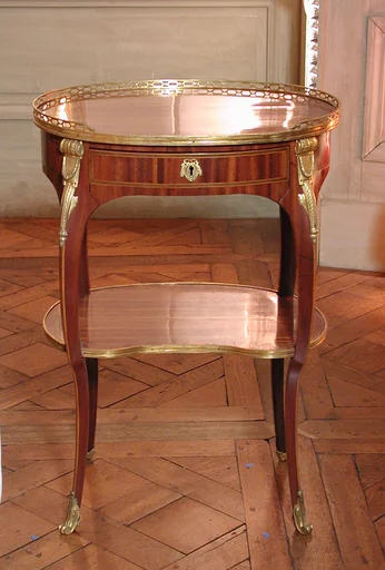 Small oval writing table (one of a pair)