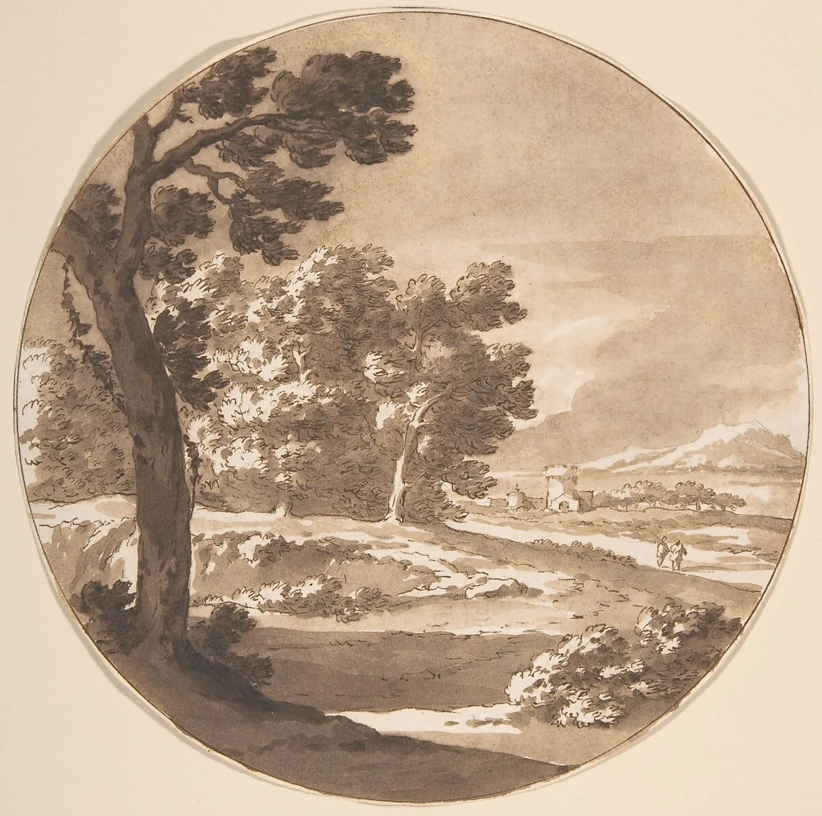 Wooded Landscape with Figures on a Road — Jacob van der Ulft