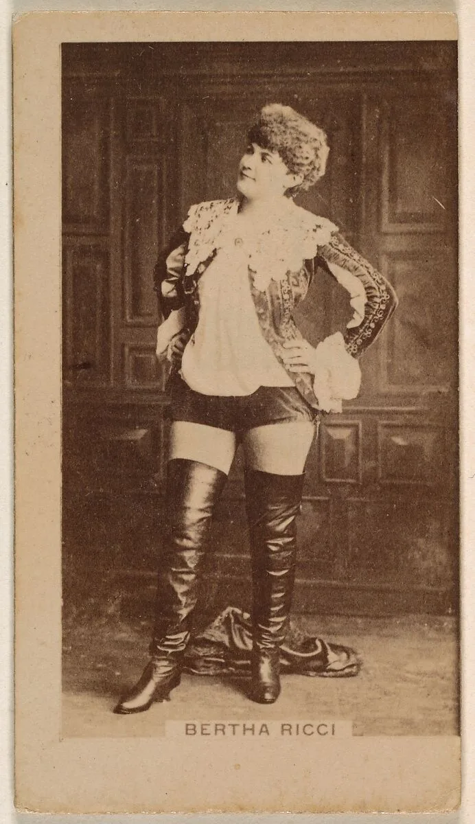 Bertha Ricci, from the Actresses series (N245) issued by Kinney Brothers to promote Sweet Caporal Cigarettes — Kinney Brothers Tobacco Company