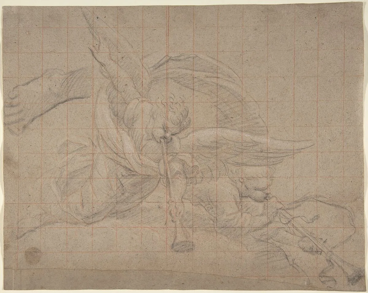 Two Angels, Study for the Val de Grâce — Pierre Mignard