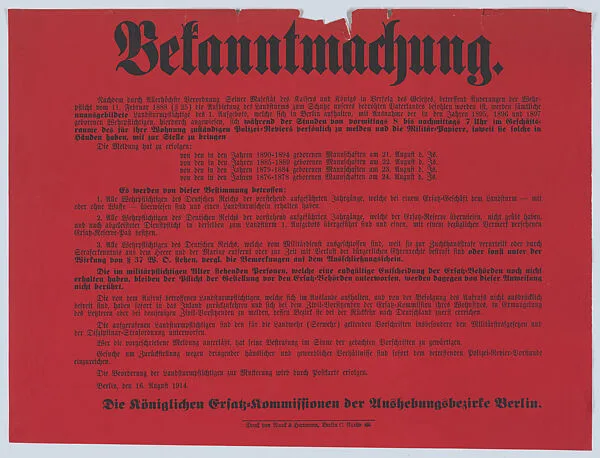 Bekanntmachung — Anonymous